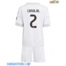 Camisa de time de futebol Real Madrid Daniel Carvajal #2 Replicas 1º Equipamento Infantil 2025-26 Manga Curta (+ Calças curtas)